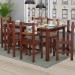 Mesa de Jantar 6 Lugares Paris Madeira Maciça Mogano - Lanes