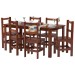 Mesa de Jantar 6 Lugares Paris Madeira Maciça Mogano - Lanes