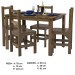 Mesa de Jantar 4 Lugares Paris Madeira Maciça Castanho - Lanes