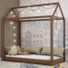 Cama Infantil Paris Madeira Maciça Mogano - Lanes
