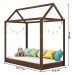 Cama Infantil Paris Madeira Maciça Mogano - Lanes