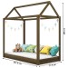 Cama Infantil Paris Madeira Maciça Castanho - Lanes