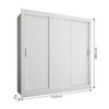 Guarda-Roupa Casal Flórida 3 Portas de Correr 3 Gavetas Branco Fosco - Panorama Móveis