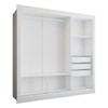 Guarda-Roupa Casal Flórida 3 Portas de Correr 3 Gavetas Branco Fosco - Panorama Móveis