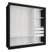 Guarda-Roupa Casal Flórida 3 Portas de Correr com Espelho 3 Gavetas Preto Fosco - Panorama Móveis