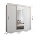 Guarda-Roupa Casal Flórida 3 Portas de Correr com Espelho 3 Gavetas Branco Fosco - Panorama Móveis