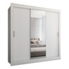 Guarda-Roupa Casal Flórida 3 Portas de Correr com Espelho 3 Gavetas Branco Fosco - Panorama Móveis