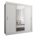 Guarda-Roupa Casal Flórida 3 Portas de Correr com Espelho 3 Gavetas Branco Fosco - Panorama Móveis