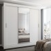 Guarda-Roupa Casal Flórida 3 Portas de Correr com Espelho 3 Gavetas Branco Fosco - Panorama Móveis