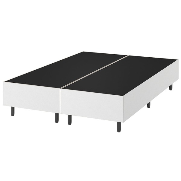 Base de Cama Box Queen Fit 158x198 Cm Branco - Vian
