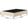 Base de Cama Box Casal Fit 138x188 Cm Creme - Vian