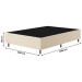 Base de Cama Box Casal Fit 138x188 Cm Creme - Vian