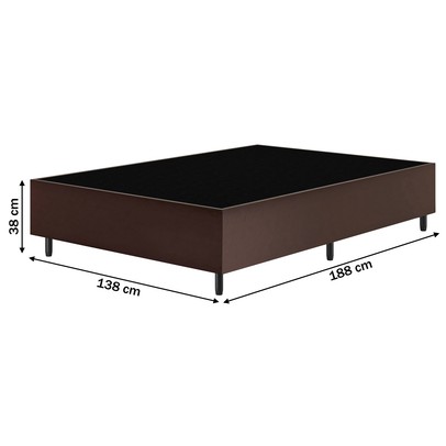 Base de Cama Box Casal Fit 138x188 Cm Castor - Vian