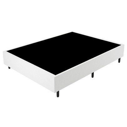 Base de Cama Box Casal Fit 138x188 Cm Branco - Vian