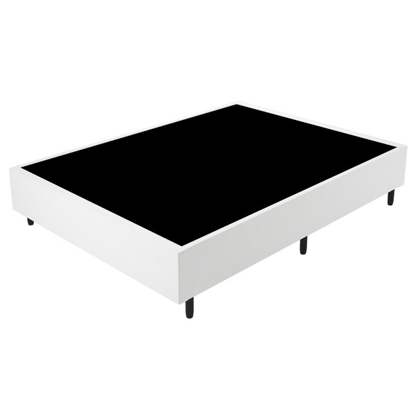 Base de Cama Box Casal Fit 138x188 Cm Branco - Vian