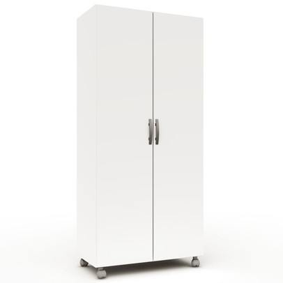 Armário para Escritório Multi 2 Portas com Rodízio Branco - Pnr Móveis
