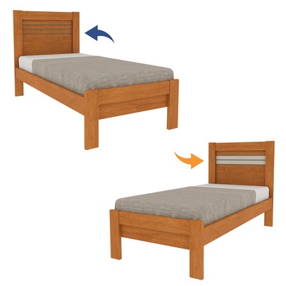 Cama Solteiro Safira Cinamomo - Tcil Móveis