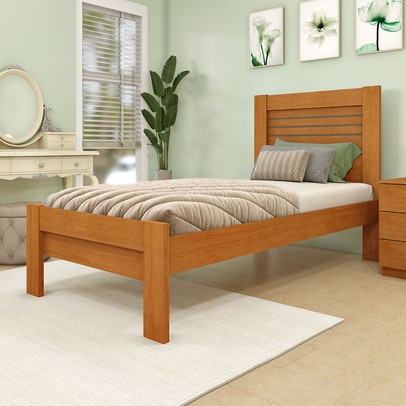 Cama Solteiro Safira Cinamomo - Tcil Móveis
