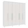 Guarda-Roupa Casal Veneza 6 Portas 4 Gavetas Neve - Tcil Móveis
