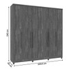 Guarda-Roupa Casal Veneza 6 Portas 4 Gavetas Neve - Tcil Móveis