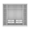 Guarda-Roupa Casal Veneza 6 Portas 4 Gavetas Neve - Tcil Móveis