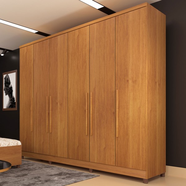 Guarda-Roupa Casal Veneza 6 Portas 4 Gavetas Cinamomo - Tcil Móveis