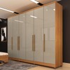 Guarda-Roupa Casal Veneza 6 Portas 4 Gavetas Cinamomo/Off White - Tcil Móveis