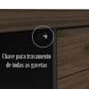 Mesa para Escritório 4 Gavetas Charuto/Preto 006107 - Artany Móveis