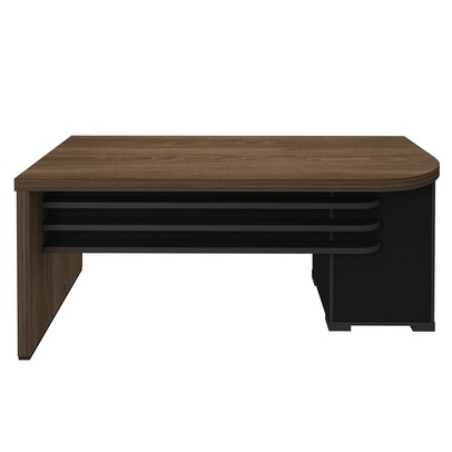 Mesa para Escritório 4 Gavetas Charuto/Preto 006107 - Artany Móveis