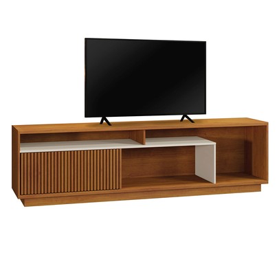 Rack para TV Até 75 Polegadas Granada 1 Porta Naturalle/Off White - Mavaular