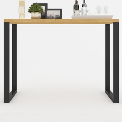 Aparador Industrial Berlim 100% Mdf Marrom/Preto - Pnr Móveis