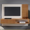 Painel para TV Até 75 Polegadas Málaga 1 Porta Off White/Naturalle - Mavaular