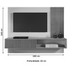 Painel para TV Até 75 Polegadas Málaga 1 Porta Off White/Naturalle - Mavaular