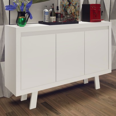 Aparador Arizona 3 Portas Branco - Pnr Móveis