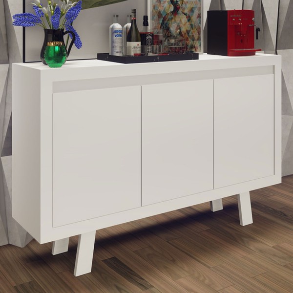 Aparador Arizona 3 Portas Branco - Pnr Móveis