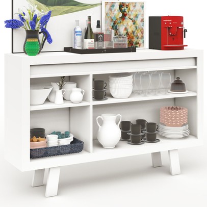 Aparador Arizona 3 Portas Branco - Pnr Móveis