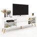 Rack para TV Até 55 Polegadas Roma 1 Porta 2 Prateleiras Branco Fosco - Panorama Móveis