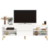 Rack para TV Até 55 Polegadas Roma 1 Porta 2 Prateleiras Branco Fosco - Panorama Móveis