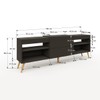Rack para TV Até 55 Polegadas Roma 1 Porta 2 Prateleiras Preto Fosco - Panorama Móveis