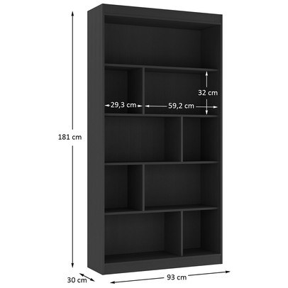 Estante para Livros 93 Cm Onix Tx Ho-2907 - Hecol Móveis