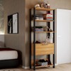 Closet Amanda 1 Porta 3 Prateleiras 100% Mdf Freijó/Preto Fosco - Pnr Móveis