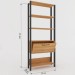 Closet Amanda 1 Porta 3 Prateleiras 100% Mdf Freijó/Preto Fosco - Pnr Móveis