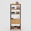 Closet Amanda 1 Porta 3 Prateleiras 100% Mdf Freijó/Preto Fosco - Pnr Móveis