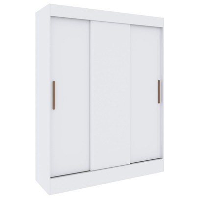 Guarda-Roupa Solteiro Marselha 3 Portas 2 Gavetas Branco - Doripel
