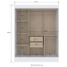 Guarda-Roupa Solteiro Marselha 3 Portas 2 Gavetas Off White/Nogueira - Doripel