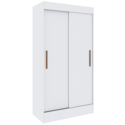 Guarda-Roupa Solteiro Lyon 2 Portas 2 Gavetas Branco - Doripel