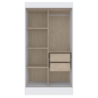 Guarda-Roupa Solteiro Lyon 2 Portas 2 Gavetas Branco - Doripel
