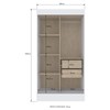 Guarda-Roupa Solteiro Lyon 2 Portas 2 Gavetas Branco - Doripel
