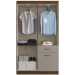 Guarda-Roupa Solteiro Marbella 4 Portas 2 Gavetas Coffee Fumê - Doripel