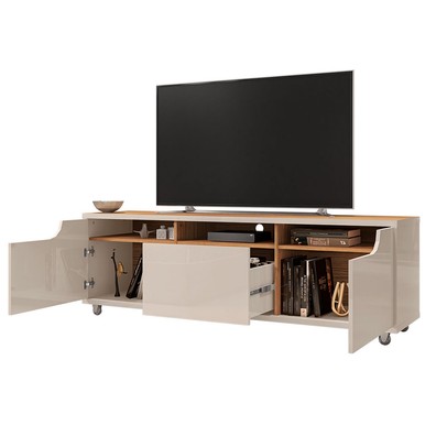 Rack para TV Até 60 Polegadas Jersey 2 Portas 1 Gaveta Off White/Noce - Casa D